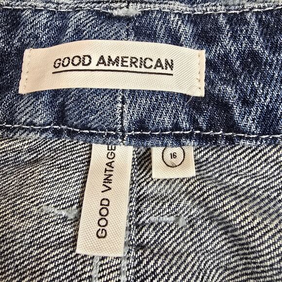 Good American‎ Good Vintage Distressed Jeans Leopard Print Detailing Size 16 - Picture 12 of 15